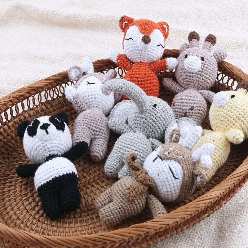 Lovely Crocheted Stuffed Animal Toy Handmade Gift Couch Desktop Decoration Cartoon Baby Shower Gift Crocheted Toy Dropshipping