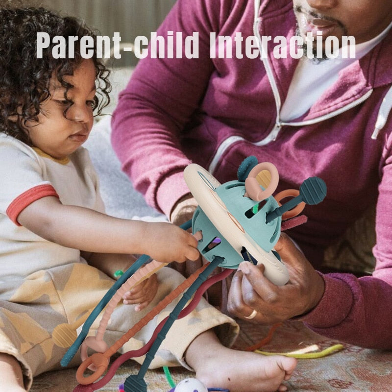 Montessori Sensory Development Baby Toys Pull String Finger Grasp Training Early Learning Education Toys Teething BPA Free 1-3Y